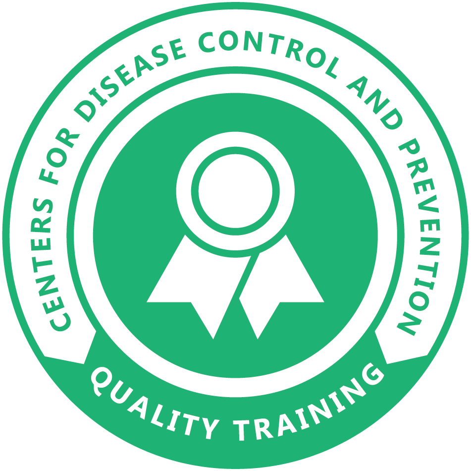 CDC quality training standards (qts) badge and link to quality training standards website